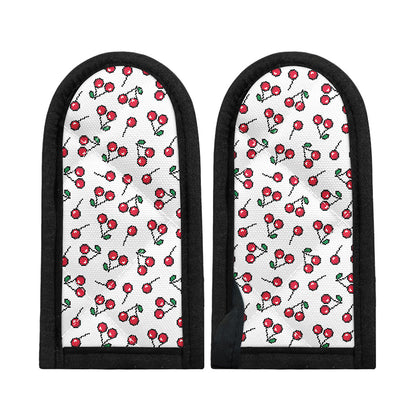 Pixel Cherry Pattern Print Skillet Handle Cover