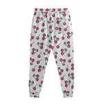 Pixel Cherry Pattern Print Sweatpants