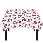 Pixel Cherry Pattern Print Tablecloth