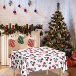 Pixel Cherry Pattern Print Tablecloth