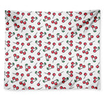 Pixel Cherry Pattern Print Tapestry