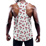 Pixel Cherry Pattern Print Training Tank Top