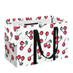 Pixel Cherry Pattern Print Utility Tote Bag