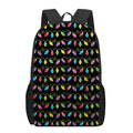 Pixel Christmas Lights Print 17 Inch Backpack