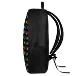 Pixel Christmas Lights Print 17 Inch Backpack
