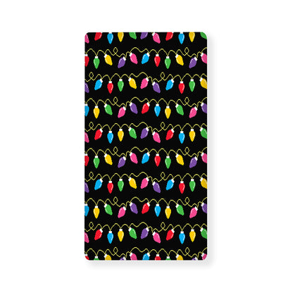 Pixel Christmas Lights Print Baby Crib Sheet