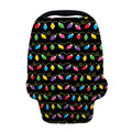 Pixel Christmas Lights Print Baby Seat Cover
