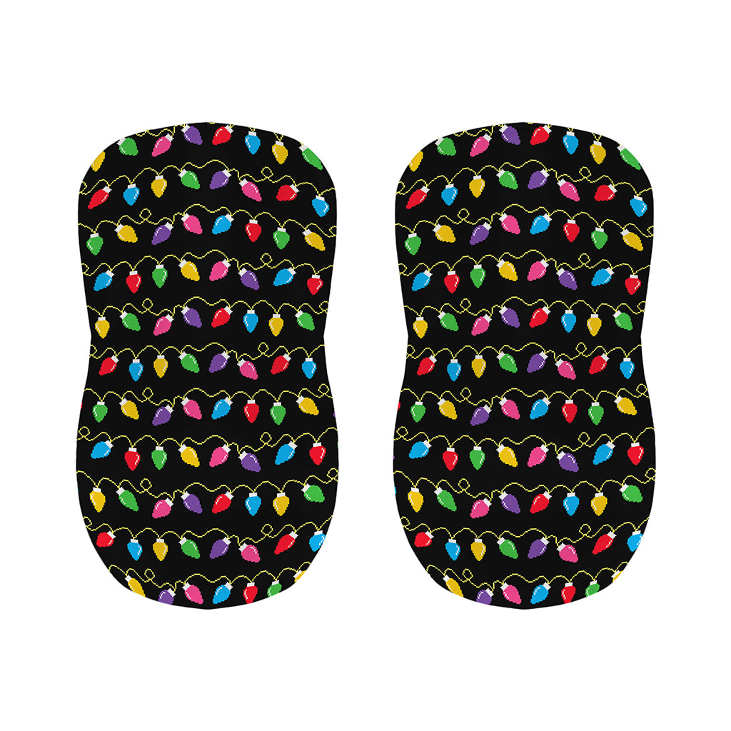 Pixel Christmas Lights Print Bar Stool Covers