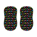 Pixel Christmas Lights Print Bar Stool Covers