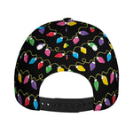 Pixel Christmas Lights Print Baseball Cap