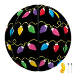 Pixel Christmas Lights Print Basketball