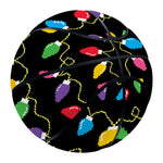 Pixel Christmas Lights Print Basketball