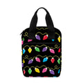Pixel Christmas Lights Print Bible Tote Bag