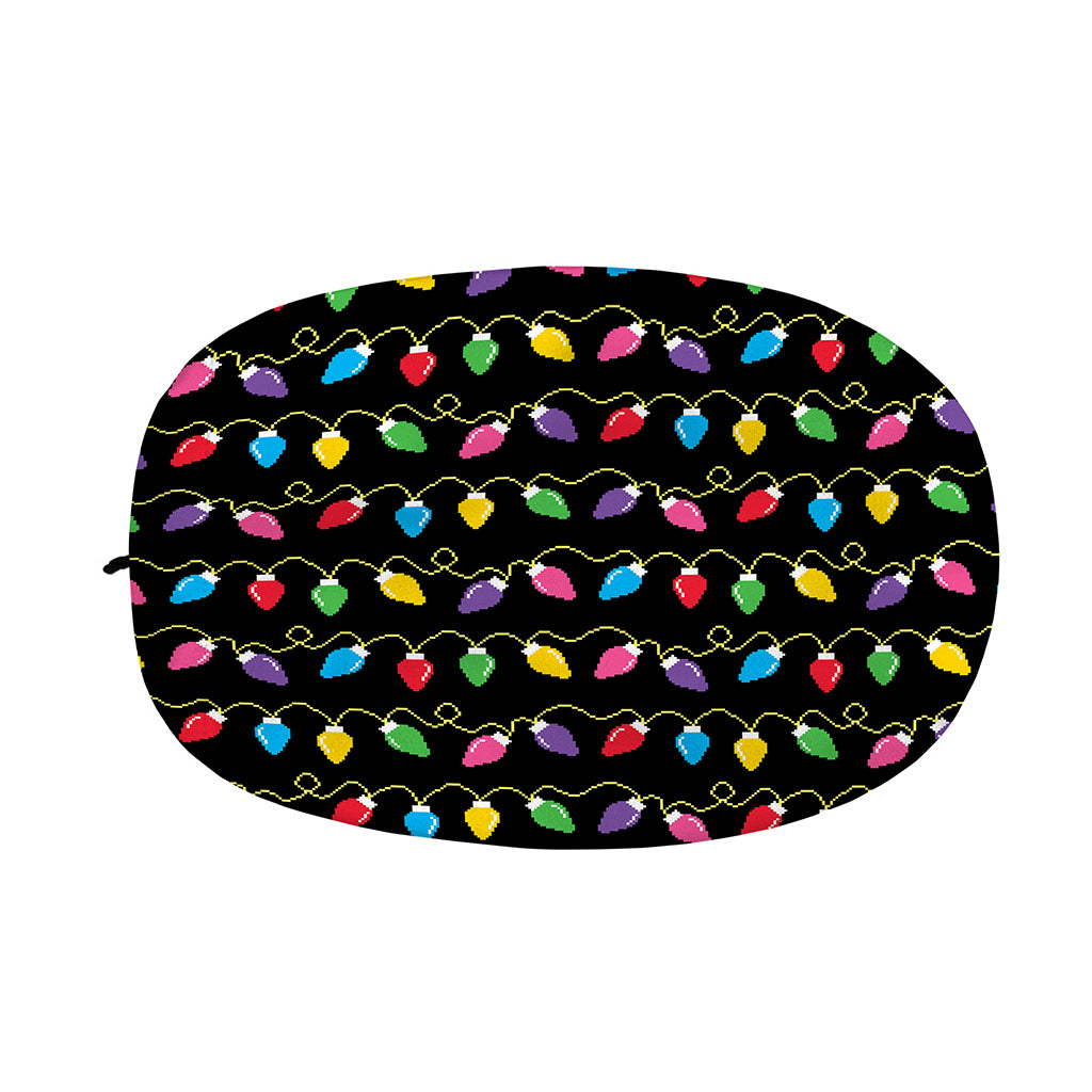 Pixel Christmas Lights Print Car Side Mirror Covers