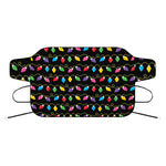 Pixel Christmas Lights Print Car Windshield Snow Cover