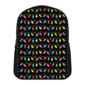 Pixel Christmas Lights Print Casual Backpack
