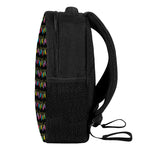 Pixel Christmas Lights Print Casual Backpack