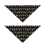 Pixel Christmas Lights Print Dog Bandana