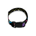 Pixel Christmas Lights Print Dog Collar