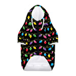 Pixel Christmas Lights Print Dog Zip Up Hoodie