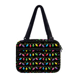 Pixel Christmas Lights Print Double Strap Bible Bag