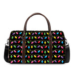 Pixel Christmas Lights Print Duffle Bag