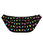 Pixel Christmas Lights Print Fanny Pack