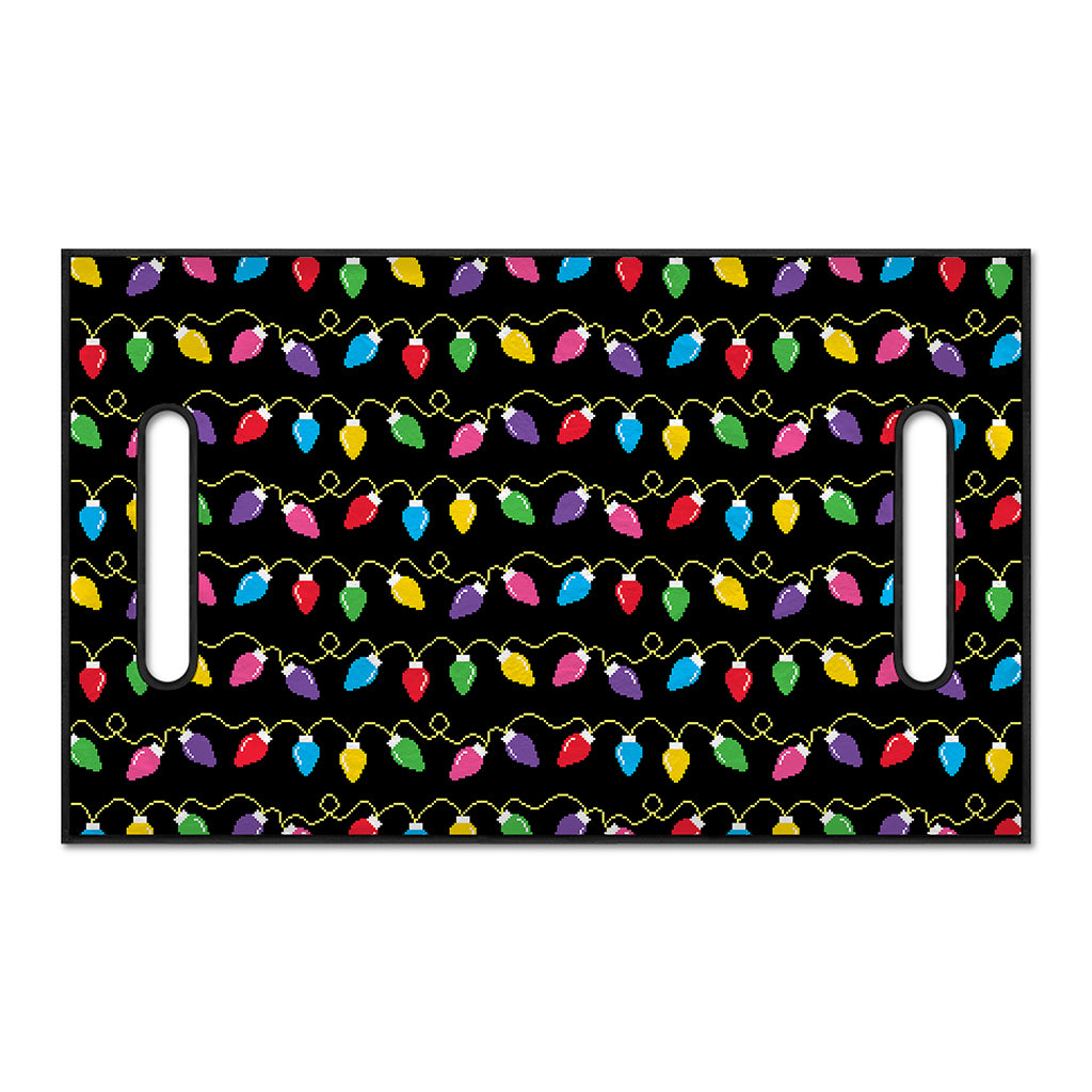 Pixel Christmas Lights Print Golf Cart Seat Cover