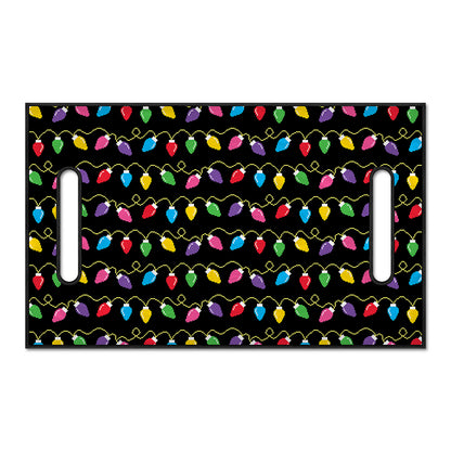 Pixel Christmas Lights Print Golf Cart Seat Cover