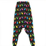 Pixel Christmas Lights Print Hammer Pants