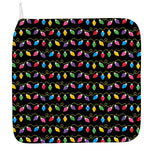 Pixel Christmas Lights Print Hand Towel