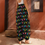 Pixel Christmas Lights Print Harem Pants