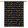 Pixel Christmas Lights Print House Flag