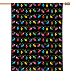 Pixel Christmas Lights Print House Flag