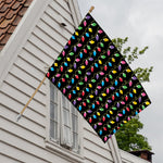 Pixel Christmas Lights Print House Flag