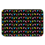 Pixel Christmas Lights Print Indoor Door Mat