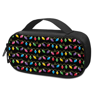 Pixel Christmas Lights Print Insulin Cooler Travel Case