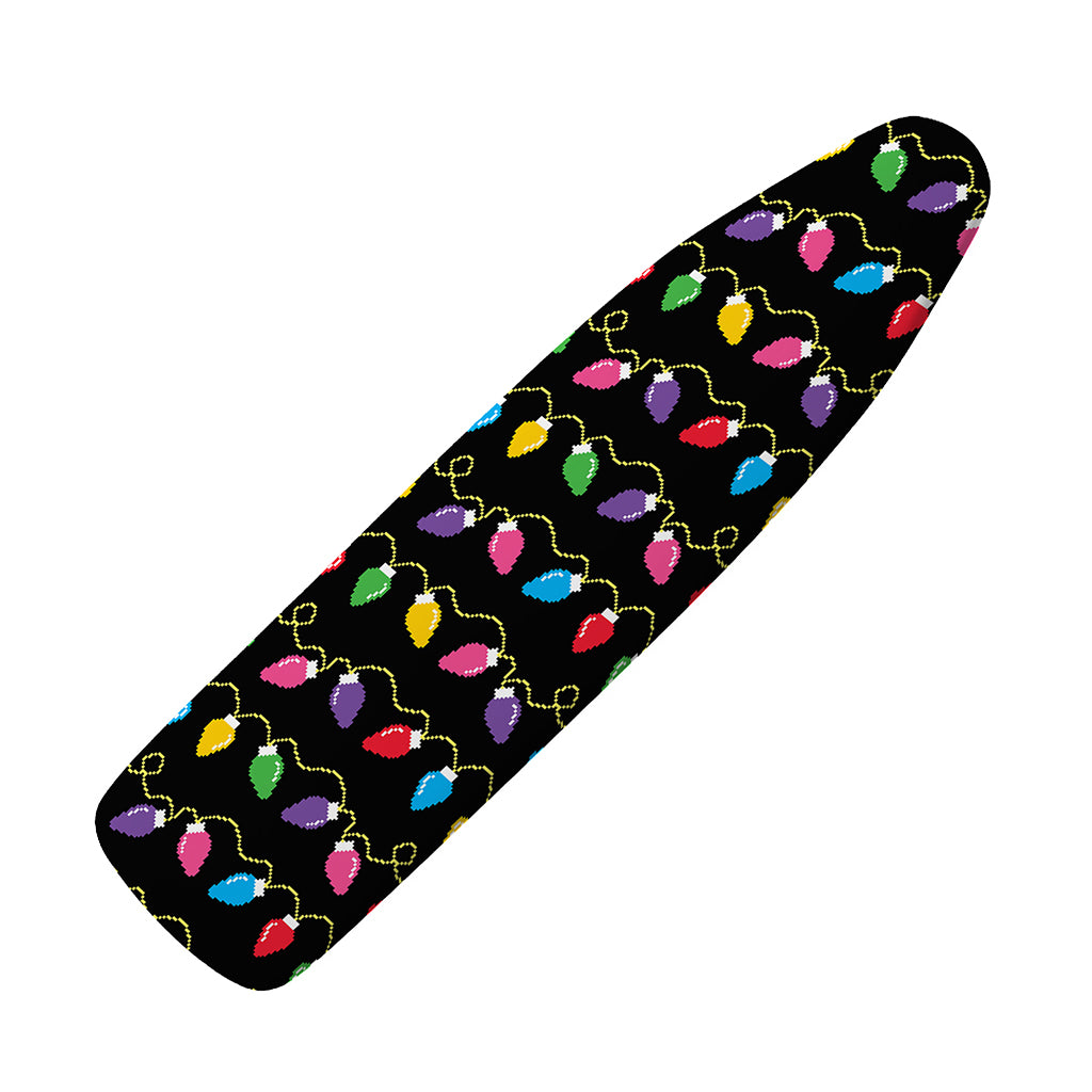 Pixel Christmas Lights Print Ironing Board Cover