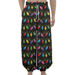 Pixel Christmas Lights Print Lantern Pants