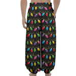 Pixel Christmas Lights Print Lantern Pants