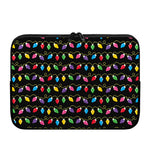 Pixel Christmas Lights Print Laptop Sleeve