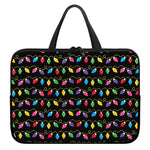 Pixel Christmas Lights Print Laptop Sleeve With Handle