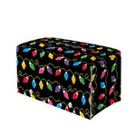 Pixel Christmas Lights Print Leather Tissue Box Cover