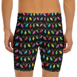 Pixel Christmas Lights Print Men's Long Boxer Briefs