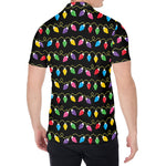 Pixel Christmas Lights Print Men's Shirt