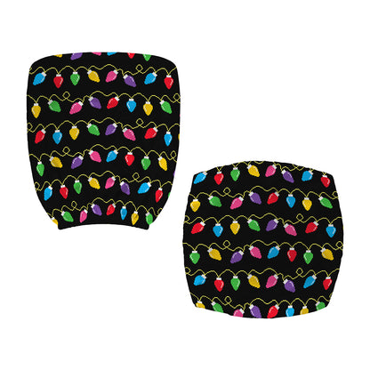 Pixel Christmas Lights Print Office Chair Cover