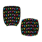 Pixel Christmas Lights Print Office Chair Cover