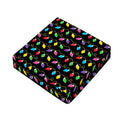 Pixel Christmas Lights Print Outdoor Seat Cushion Cover