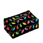 Pixel Christmas Lights Print Rectangle Tissue Box Cover