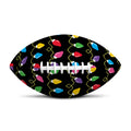 Pixel Christmas Lights Print Rugby Ball